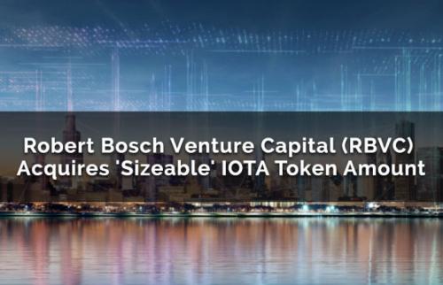 Bosch Group VC makes Significant Investment in IOTA